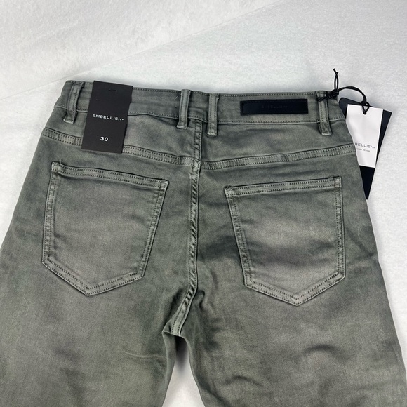 Embellish NYC Dirnt Grey Denim Jeans with Patchwork Detail• Men’s Size 30• New - Picture 7 of 12